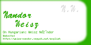 nandor weisz business card